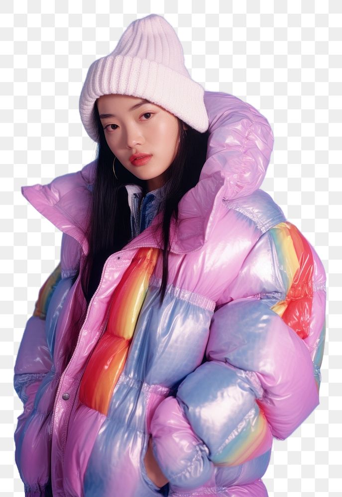 PNG Vietnamese woman jacket portrait winter. AI generated Image by rawpixel.