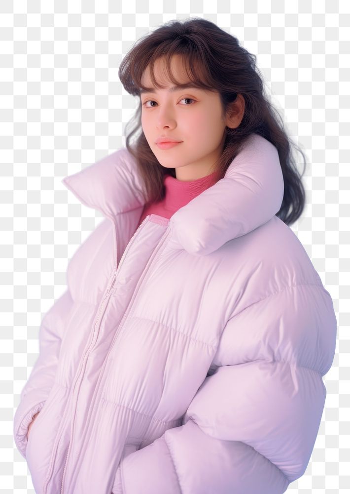 PNG Singaporean woman jacket portrait winter. AI generated Image by rawpixel.