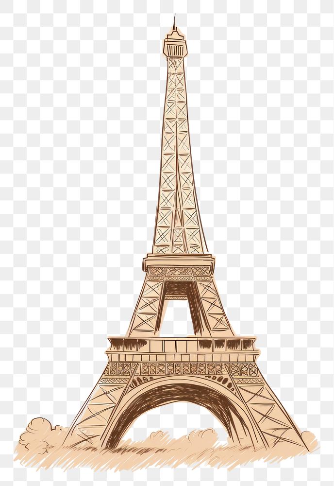PNG Eiffle tower architecture building landmark. AI generated Image by rawpixel.