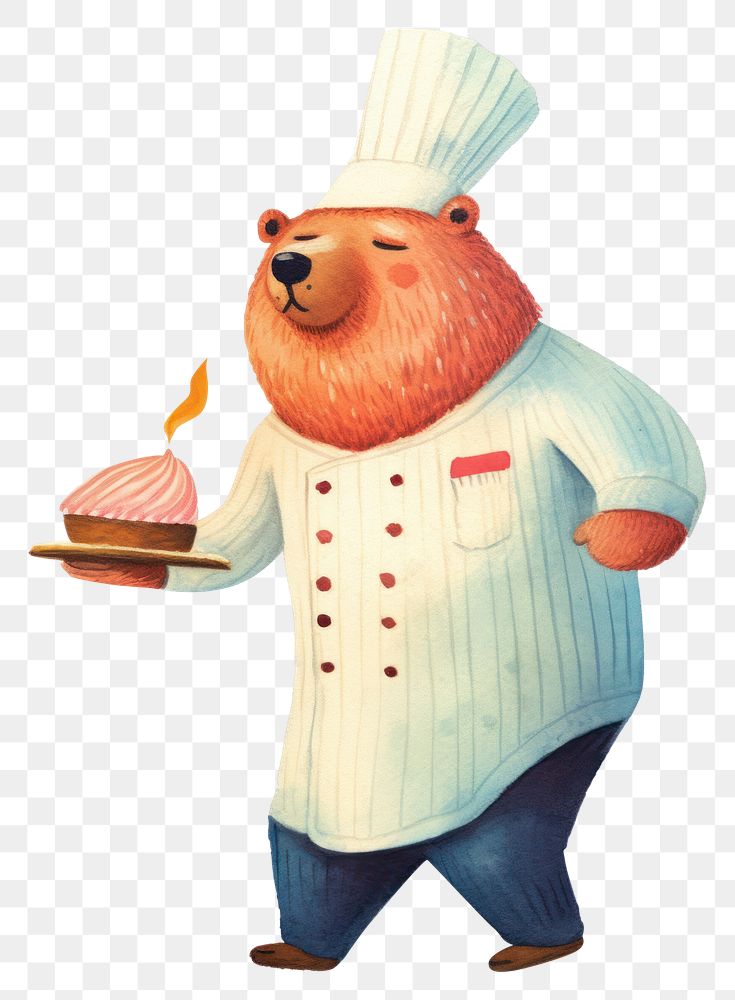 PNG Holding chef bear representation. AI generated Image by rawpixel.