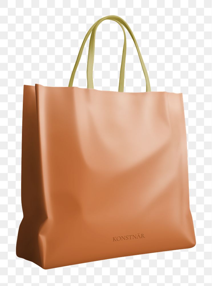 PNG brown shopping bag, transparent background