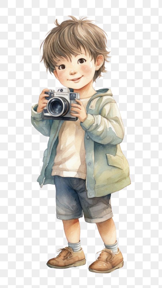 PNG  Portrait cartoon child cute. AI generated Image by rawpixel.