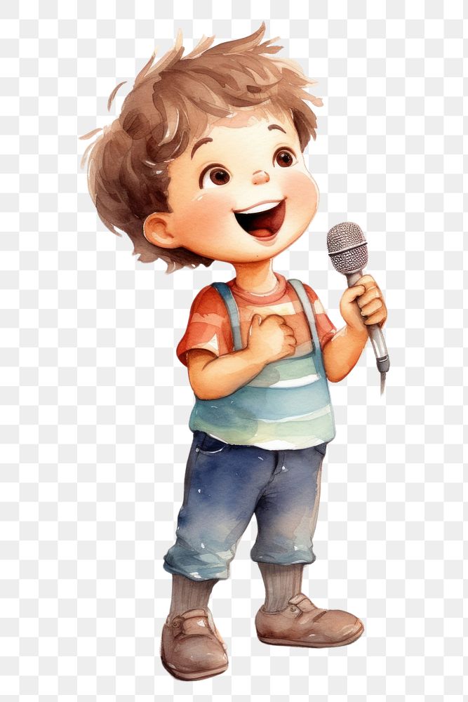 PNG  Microphone cartoon singer cute. AI generated Image by rawpixel.