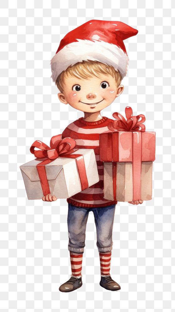 PNG  Happy boy celebrating Christmas christmas cartoon cute. AI generated Image by rawpixel.