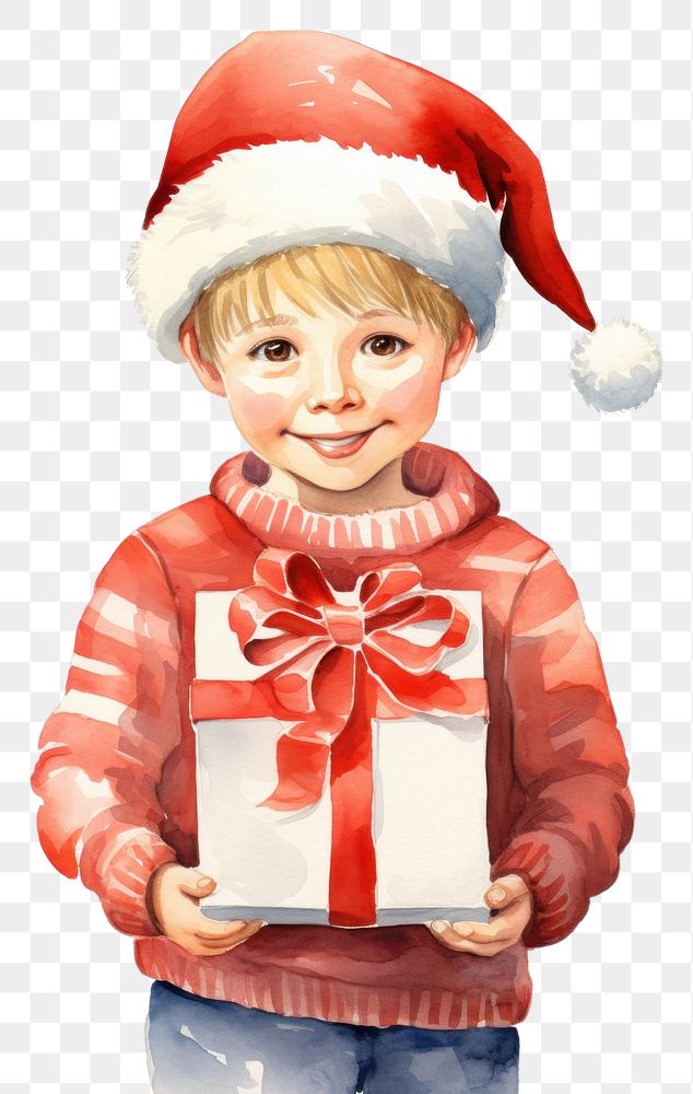 PNG  Happy boy celebrating Christmas christmas portrait cartoon. AI generated Image by rawpixel.