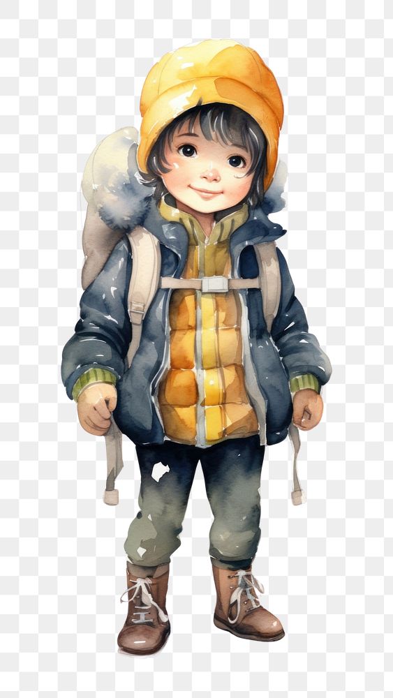 PNG  Children Painte cartoon coat cute. AI generated Image by rawpixel.