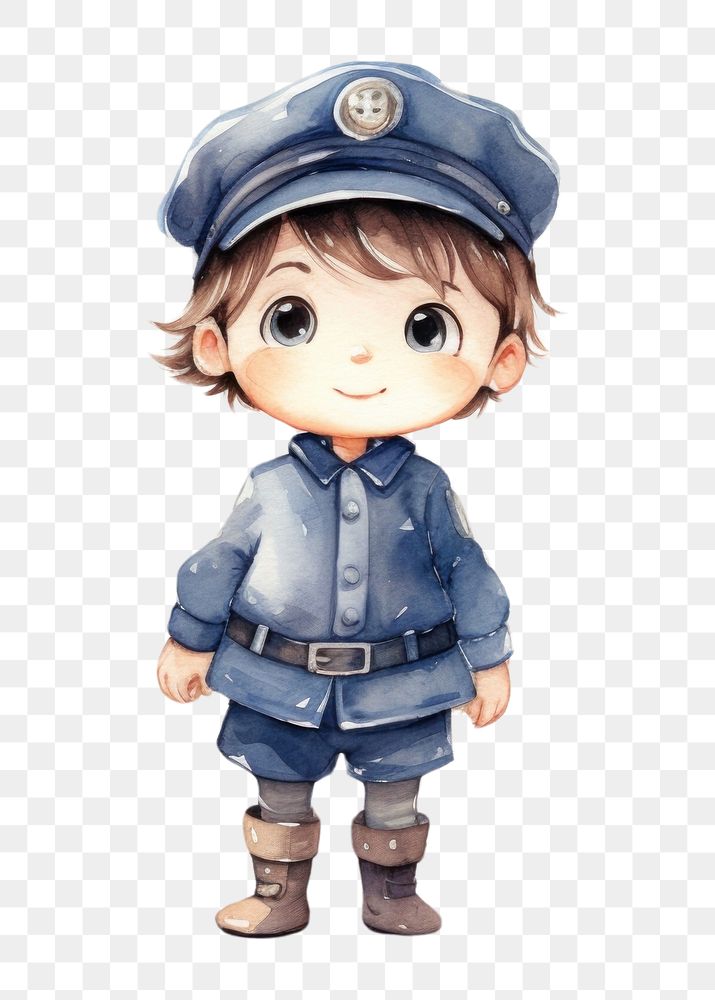 PNG  Childrens Policeman cartoon cute accessories. AI generated Image by rawpixel.