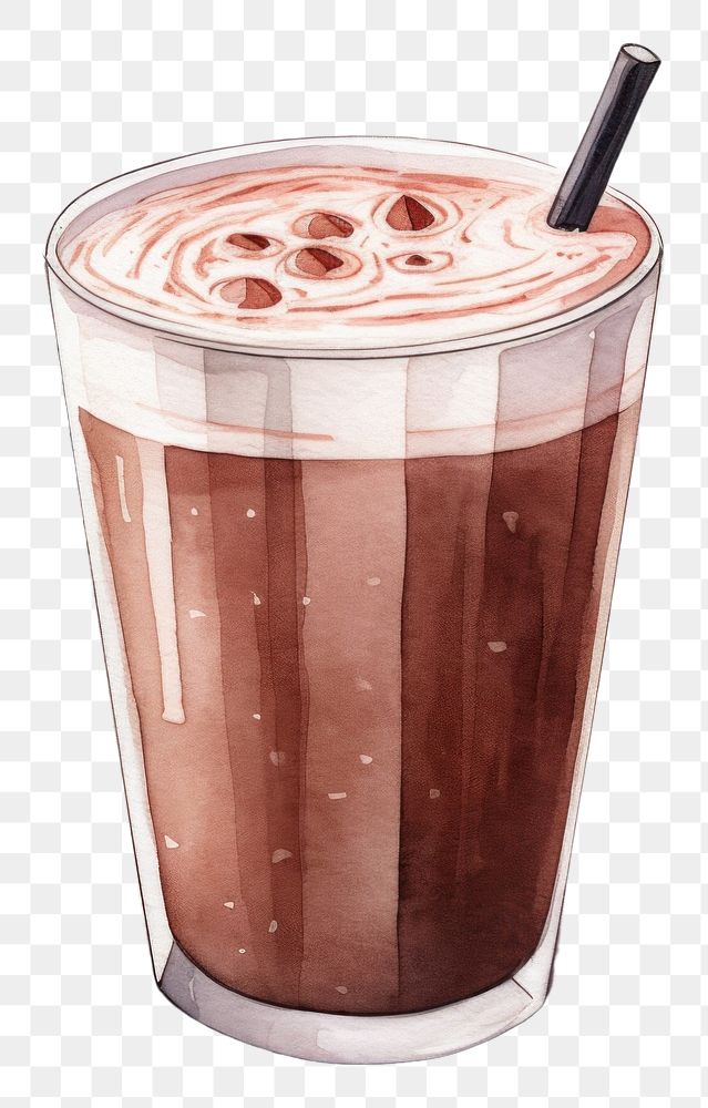 PNG Hot coco drink milkshake smoothie dessert. AI generated Image by rawpixel.