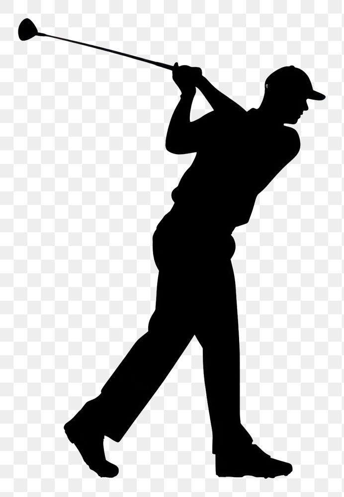 PNG Man golf silhouette sports. AI generated Image by rawpixel.