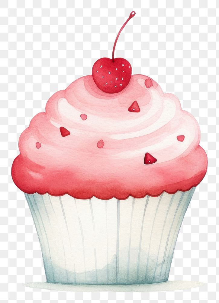 PNG Minimal cute cupcake dessert cream food. AI generated Image by rawpixel.