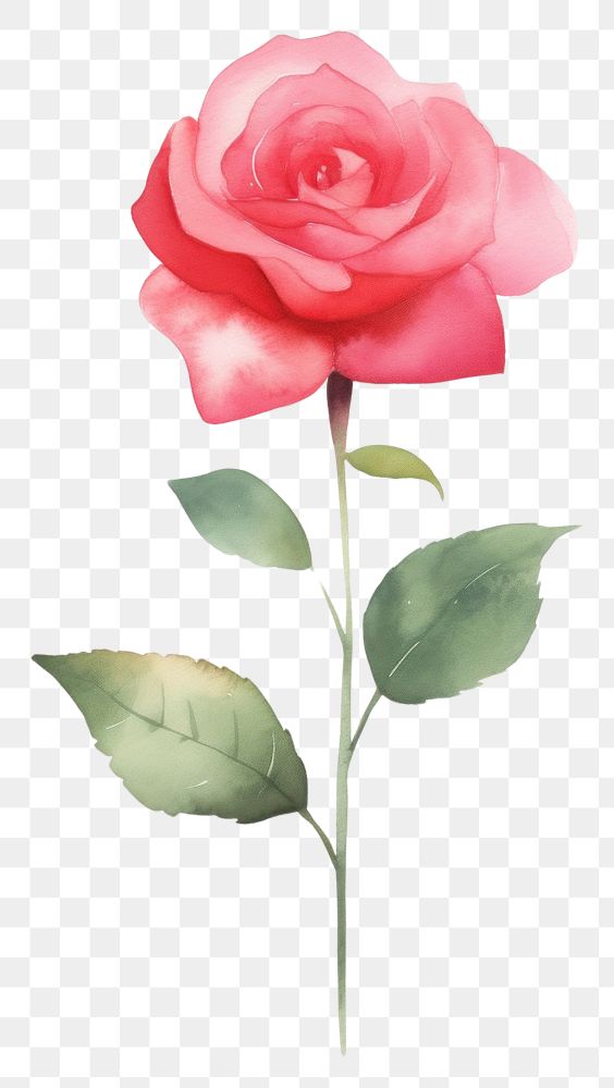 PNG Minimal red Rose rose flower plant. AI generated Image by rawpixel.
