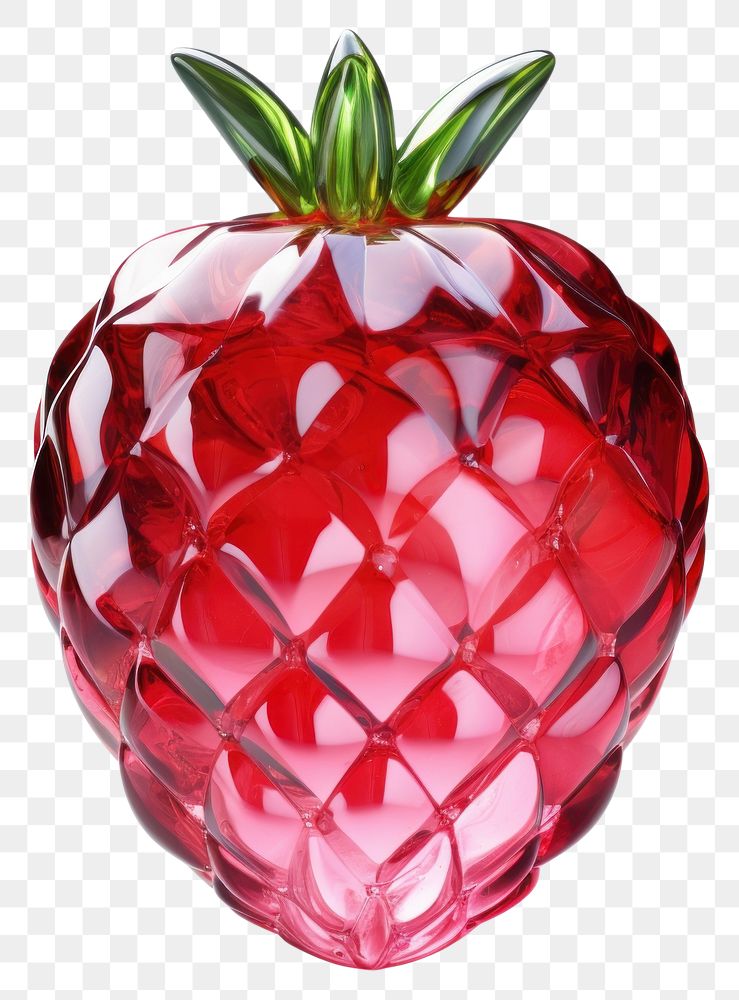 PNG Strawberry shape gemstone pineapple fruit plant. AI generated Image by rawpixel.