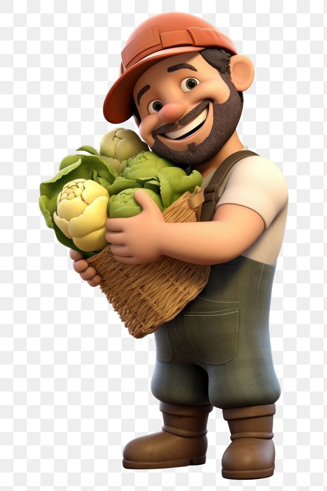 PNG A farmer agriculture vegetable portrait. AI generated Image by rawpixel.