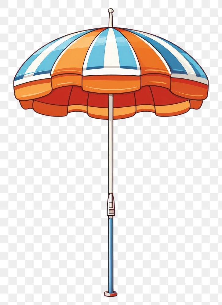 PNG Beach umbrella cartoon white background architecture. AI generated Image by rawpixel.