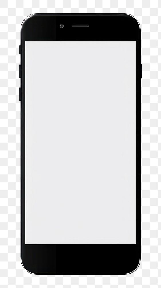 PNG  A Mobile phone with blank screen for mockup white background mobile phone portability. AI generated Image by rawpixel.