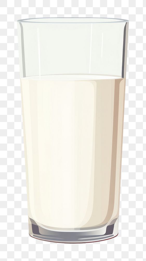 PNG  A Glass of Milk glass milk drink. AI generated Image by rawpixel.
