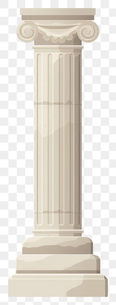 PNG A small architectural antique stone pillar column with pedestal architecture white background creativity. AI generated…