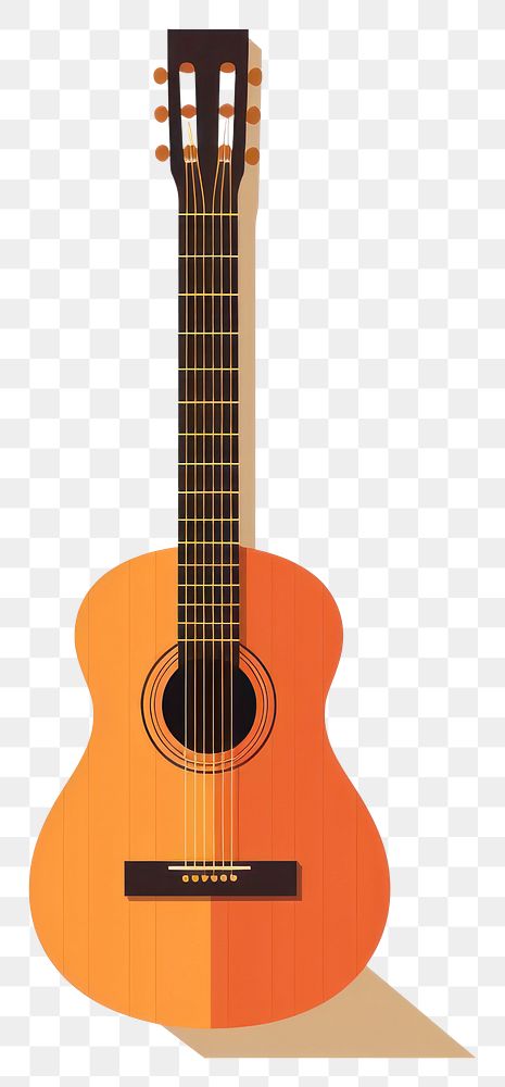 PNG An acoustic guitar white background creativity fretboard. AI generated Image by rawpixel.