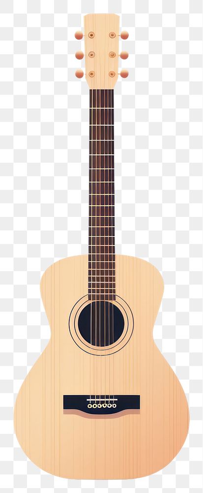 PNG An acoustic guitar white background string music. AI generated Image by rawpixel.