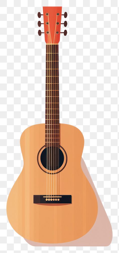 PNG An acoustic guitar white background performance creativity. AI generated Image by rawpixel.