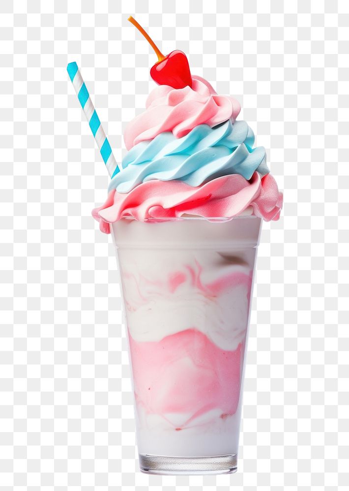PNG  A milkshake dessert cream food. AI generated Image by rawpixel.