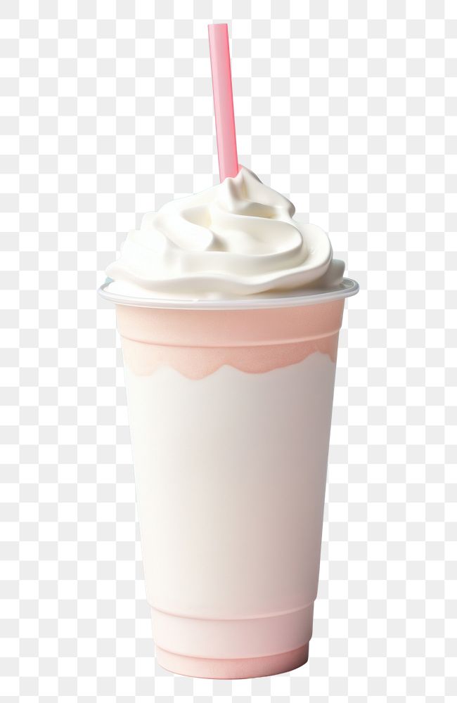 PNG  A milkshake smoothie dessert drink. AI generated Image by rawpixel.