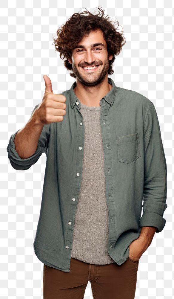 PNG Man makes an okay sign hand finger smile. AI generated Image by rawpixel.
