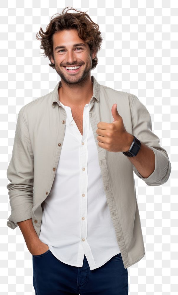 PNG Man makes an okay sign sleeve finger shirt. AI generated Image by rawpixel.