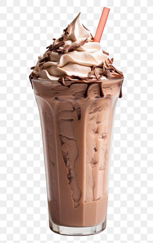 PNG  A chocolate milkshake smoothie dessert drink. AI generated Image by rawpixel.