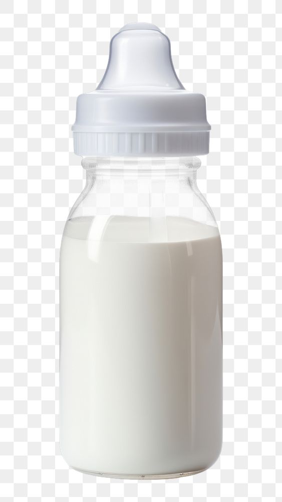 PNG A Baby milk Bottle bottle white background refreshment. AI generated Image by rawpixel.