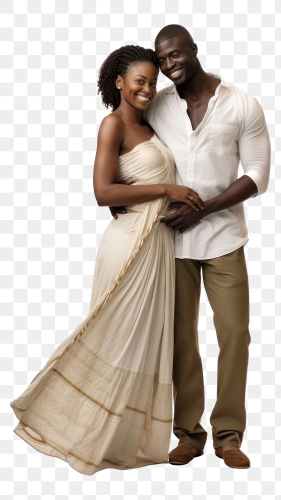 PNG A new married couple standing portrait fashion. AI generated Image by rawpixel.