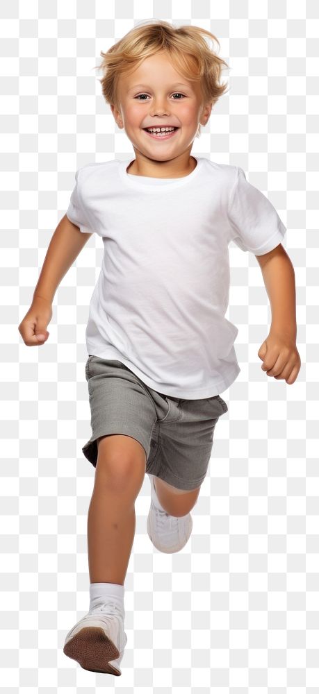 PNG A running kid t-shirt shorts child. 