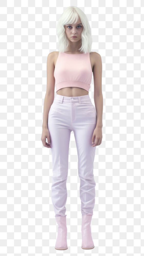 PNG A woman outfits pants adult white. AI generated Image by rawpixel.