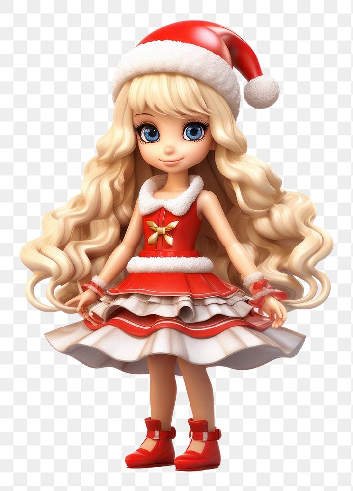 PNG Chirstmas figurine cute doll. AI generated Image by rawpixel.