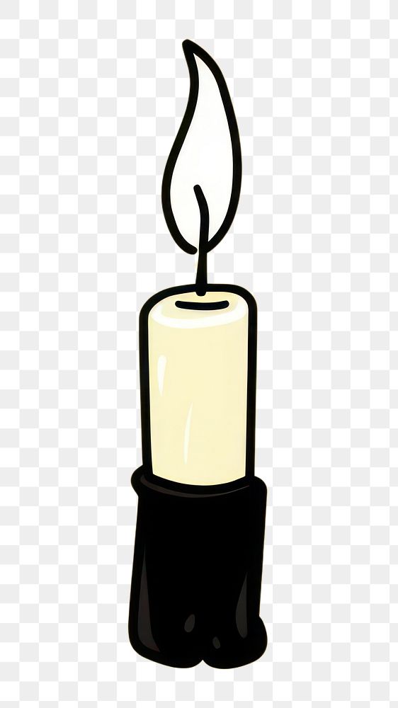 PNG Candle cartoon illuminated darkness. AI generated Image by rawpixel.
