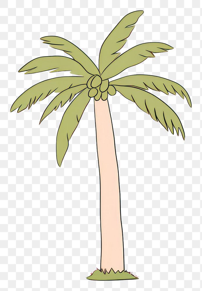 PNG Palm cartoon plant tree. AI generated Image by rawpixel.