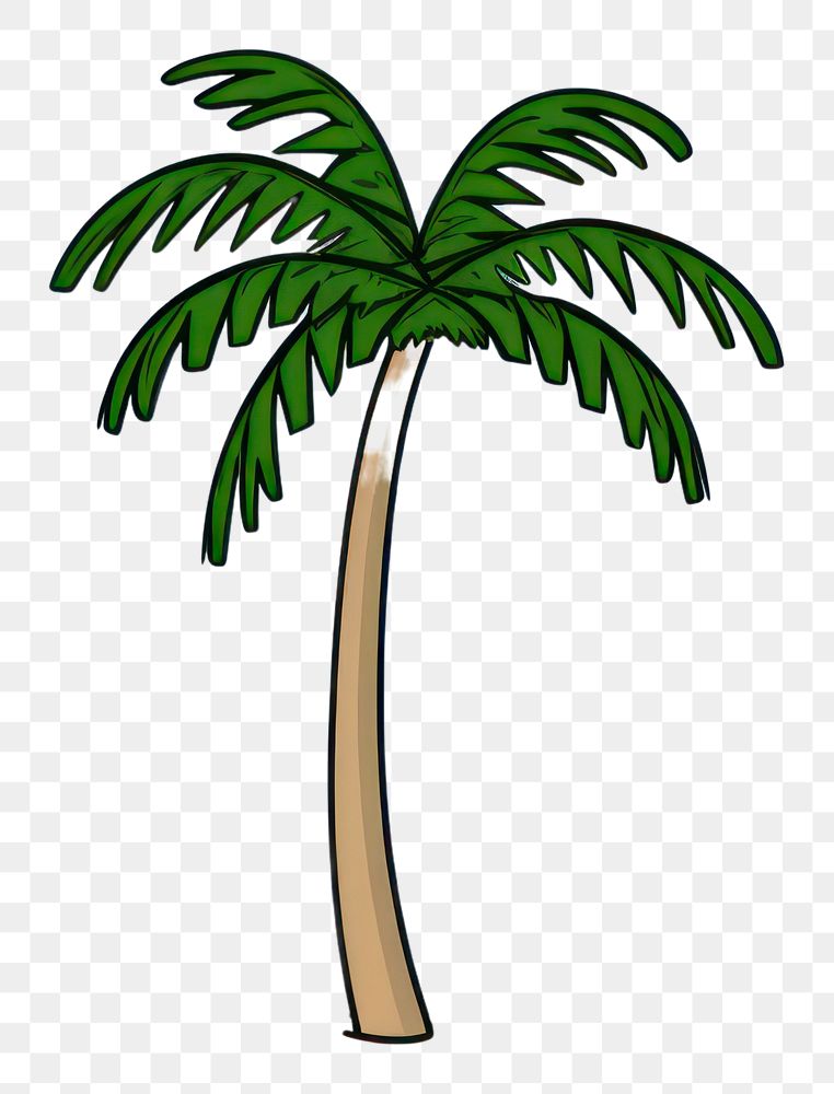 PNG Palm cartoon plant tree. AI generated Image by rawpixel.