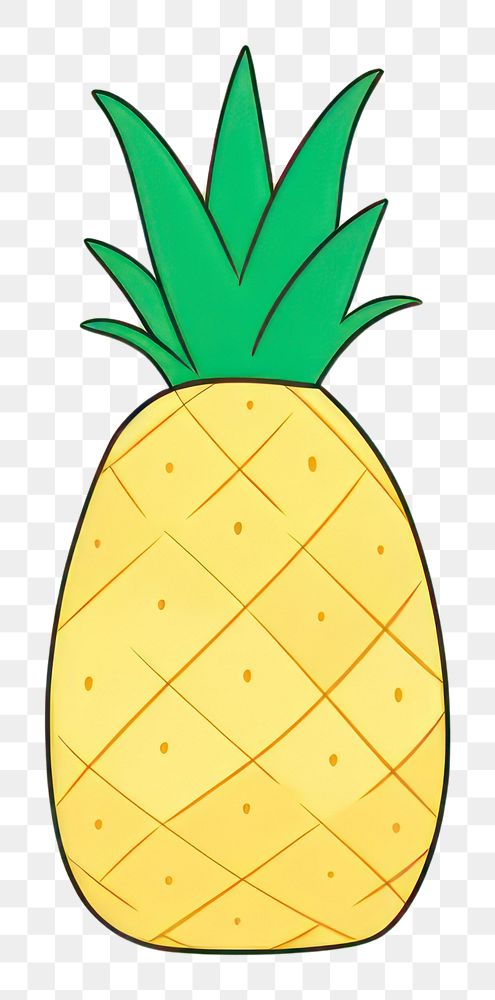 PNG Pineapple cartoon fruit plant. AI generated Image by rawpixel.