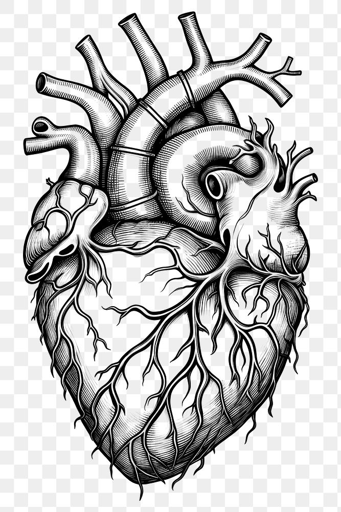 PNG Heart sketch drawing line. 