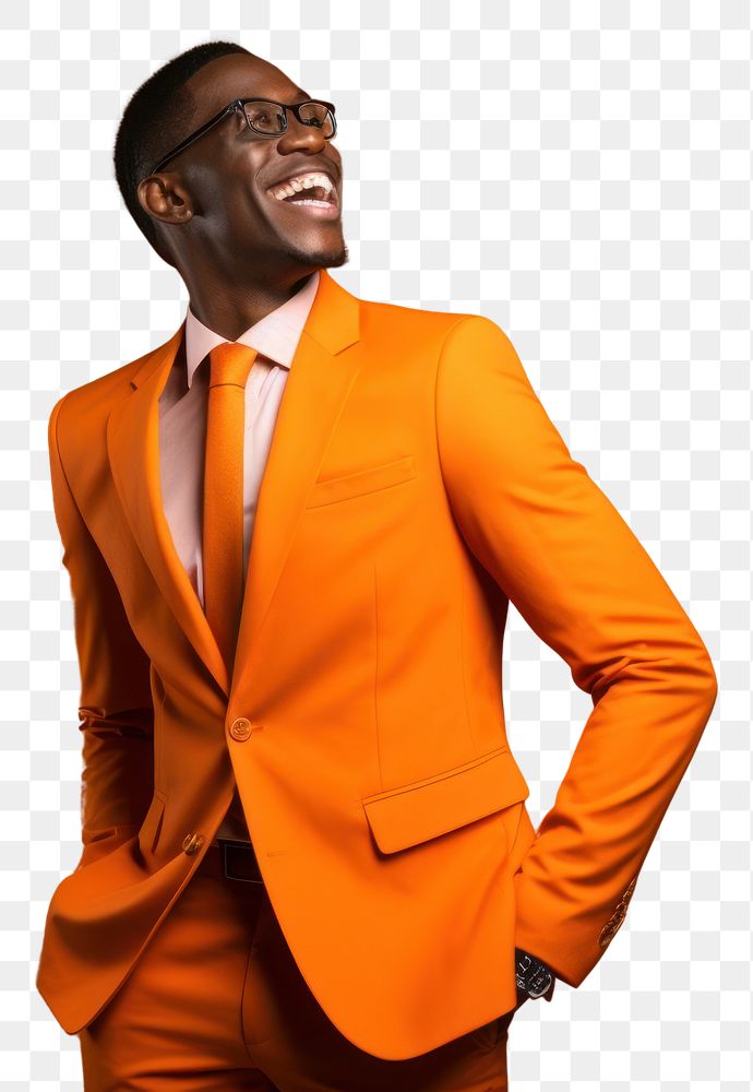 PNG African american man adult smile suit. AI generated Image by rawpixel.