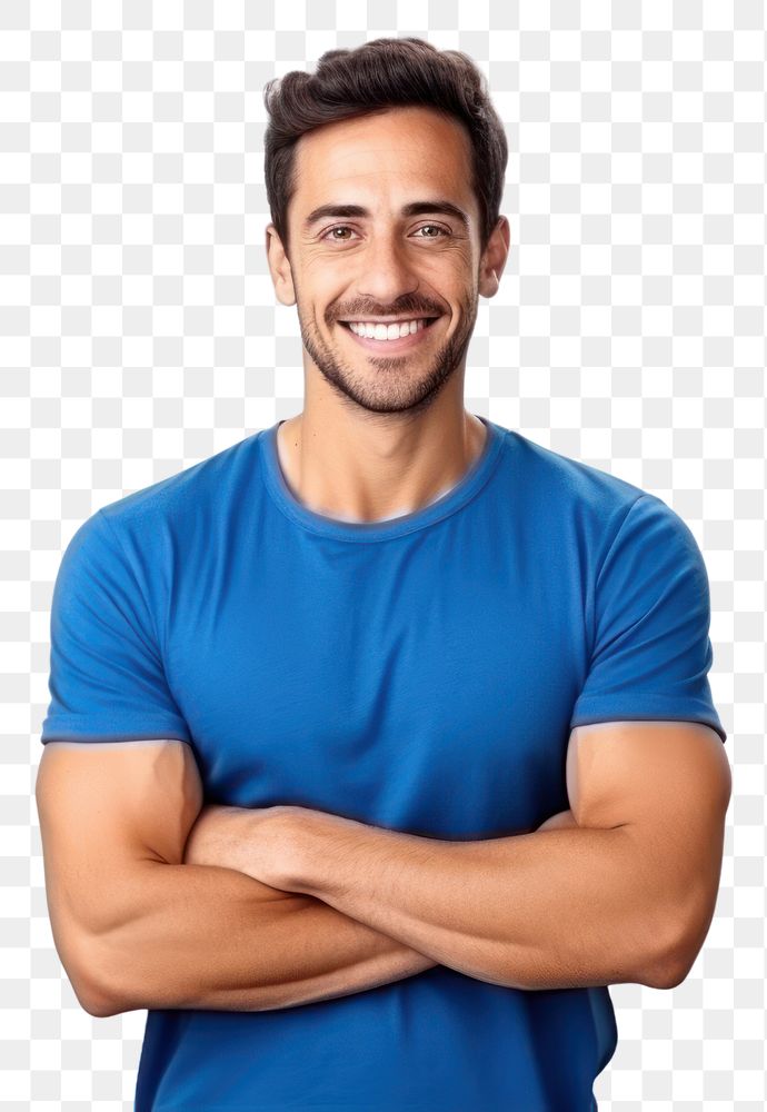 PNG  Smiling handsome young spainish man standing smiling t-shirt. AI generated Image by rawpixel.