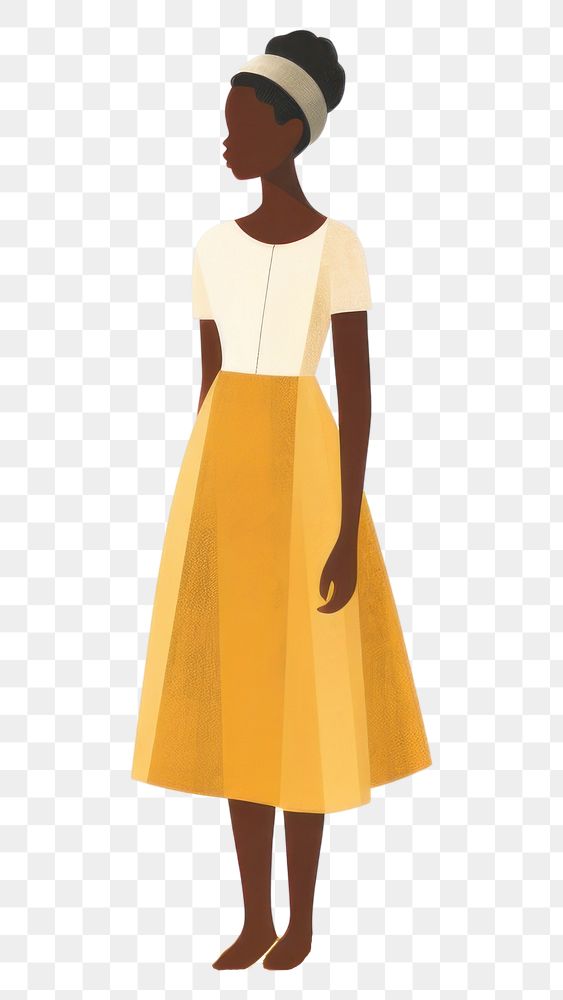 PNG African woman white background elegance standing. AI generated Image by rawpixel.