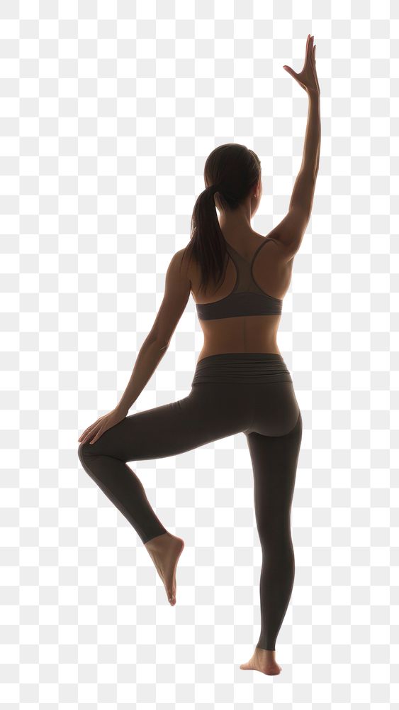 PNG Woman standing stretching yoga dancing sports adult. AI generated Image by rawpixel.