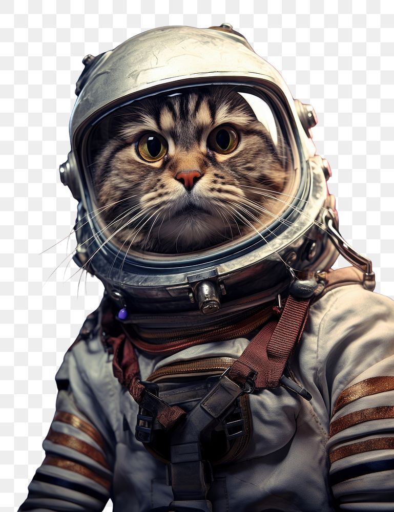 PNG Cat Astronaut astronaut animal mammal. AI generated Image by rawpixel.