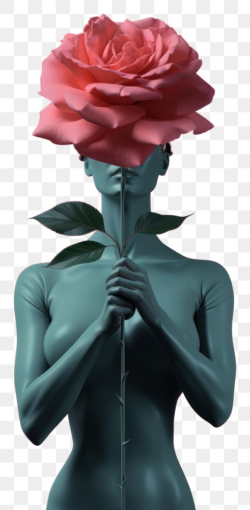 PNG Girl power flower plant petal. AI generated Image by rawpixel.