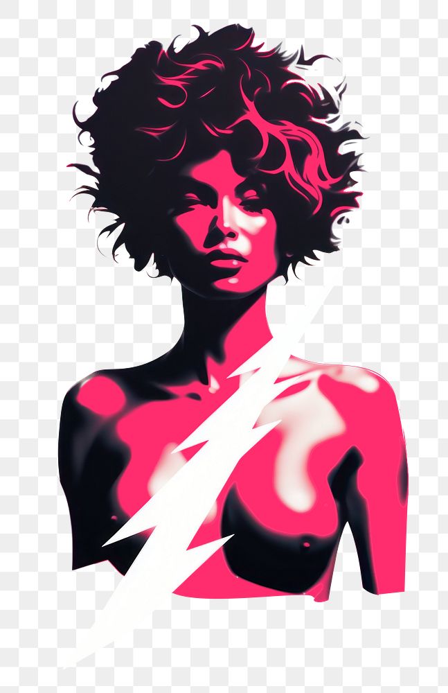 PNG Girl power graphics logo individuality. AI generated Image by rawpixel.