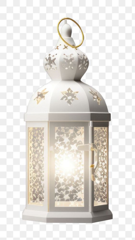 PNG Luxury Ramadan lantern white lamp architecture