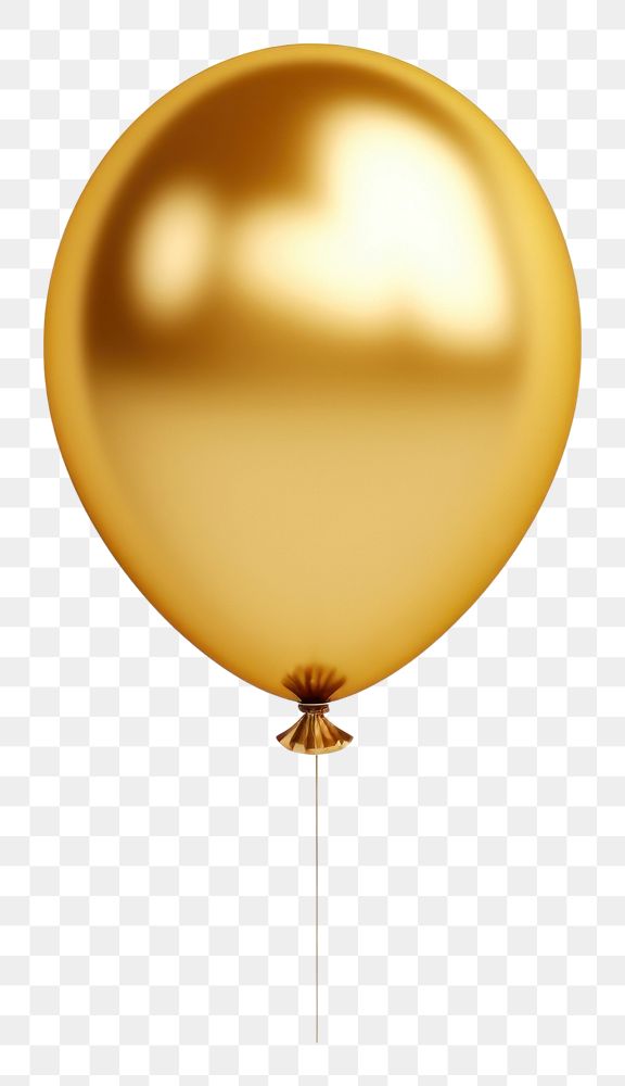 PNG 1 golden balloon white background celebration anniversary. AI generated Image by rawpixel.