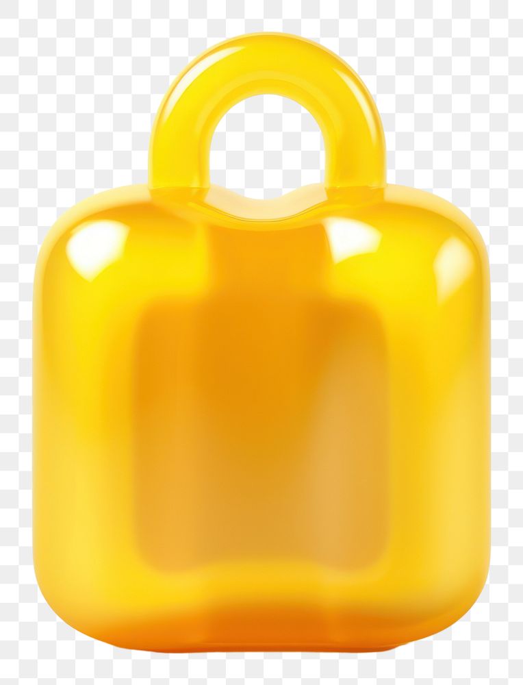 PNG Yellow simple lock bottle white background simplicity. AI generated Image by rawpixel.