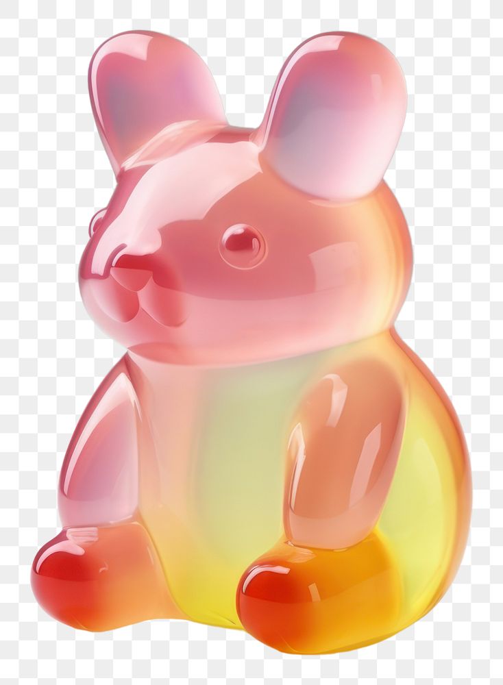 PNG Simple rabbit figurine sweets cute. AI generated Image by rawpixel.